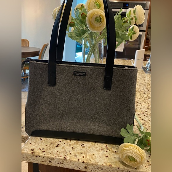 🌟 Kate Spade Tweed Tote bag briefcase - Picture 7 of 16